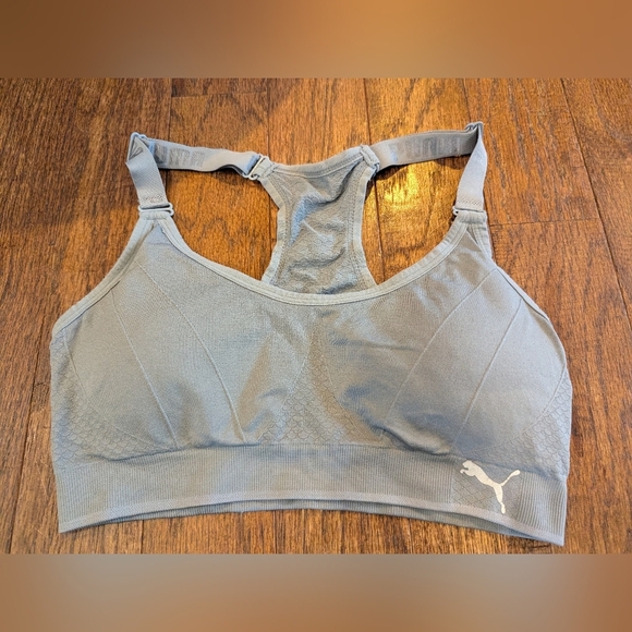 Puma Sports Bras, Training Bras, 2 Bras Black & Gray Youth XL Ladies XS/S - Picture 5 of 6